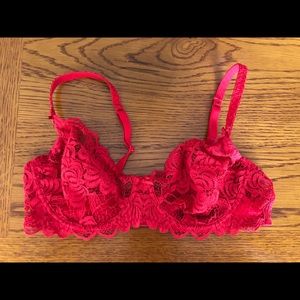 Adore Me Red Lace Bra